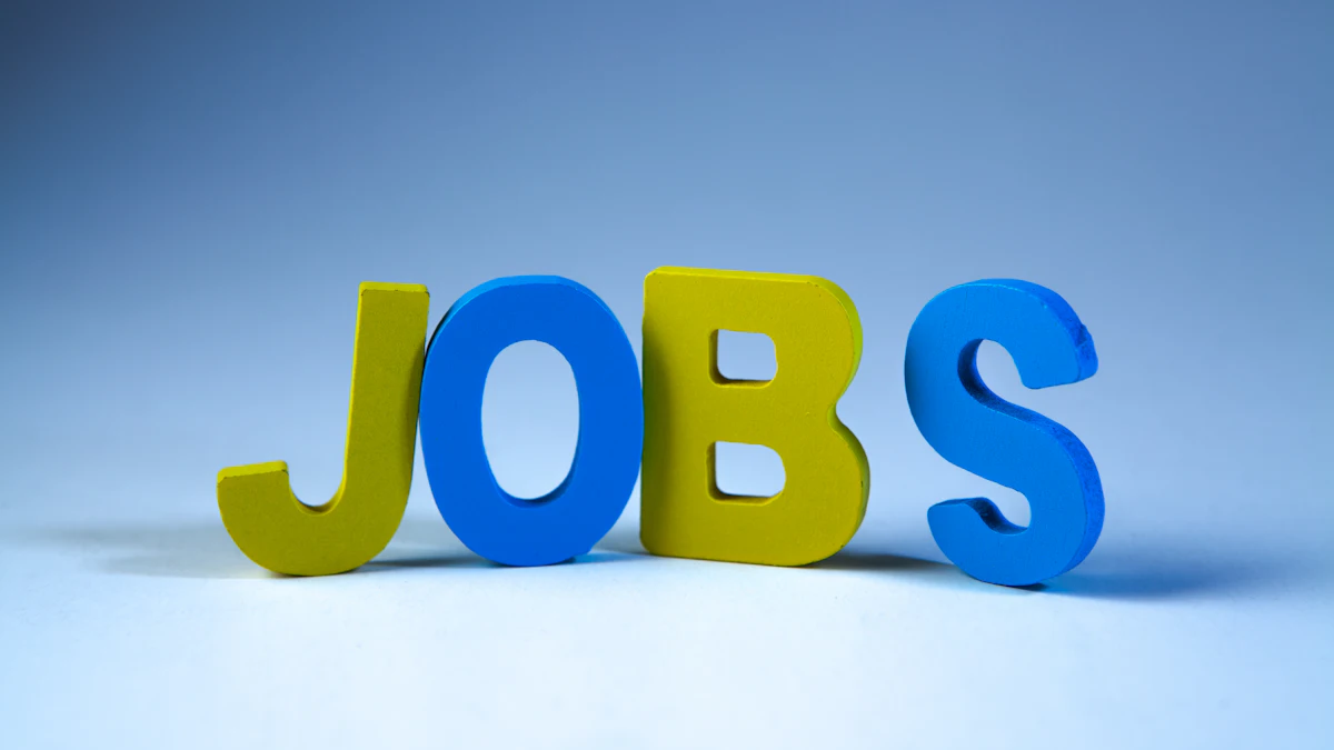 カラフルなブロックで綴った「JOBS」